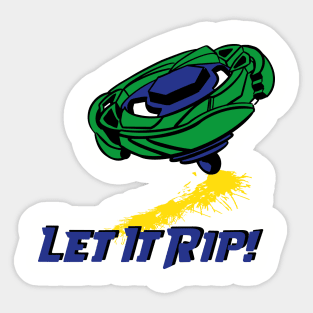 beyblade blue/green Sticker